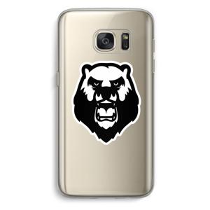 Angry Bear (white): Samsung Galaxy S7 Transparant Hoesje