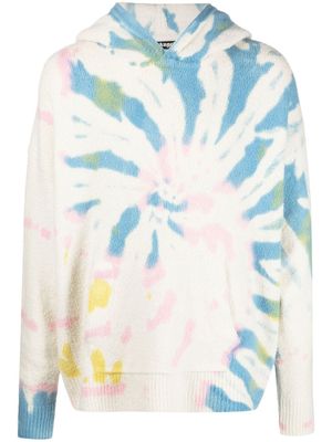 Palm Angels hoodie à imprimé tie-dye - Tons neutres