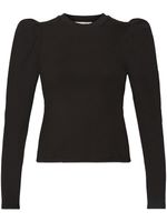 FRAME Blouse van biologisch katoen met pofmouwen - Zwart - thumbnail