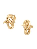 John Hardy boucles d'oreilles Legends Naga en or 18ct ornées de saphirs