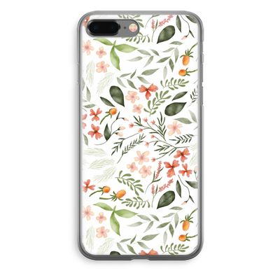 Sweet little flowers: iPhone 8 Plus Transparant Hoesje