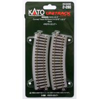 H0 Kato Unitrack 2-280 Gebogen rails 4 stuk(s)