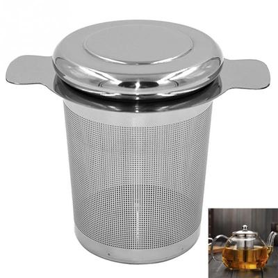 Thee infuser roestvrijstaal met deksel als druppel lade Theezeef