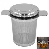 Thee infuser roestvrijstaal met deksel als druppel lade Theezeef