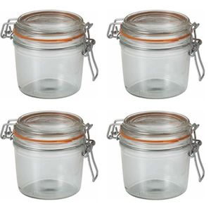 5x stuks weckpot/inmaakpot met beugelsluiting 350 ml