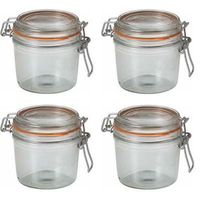 5x stuks weckpot/inmaakpot met beugelsluiting 350 ml 5x stuks weckpot/inmaakpot met beugelsluiting 350 ml