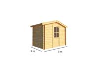 Tuinhuisje Blokhut Fenna 300 cm bij 200 cm diep Zadeldak - Warentuin collection