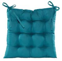 Stoelkussen gewatteerd 38x38cm petrol Anna's Collection - Annas collection