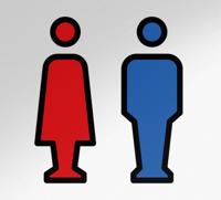 Deur sticker Gekleurd toilet teken icoon