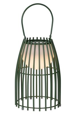 Lucide FJARA - Oplaadbare Tafellamp Binnen/Buiten - Accu/Batterij - Ø 17,5 cm - LED 3 StepDim - 1x0,3W 3000K - IP44 - Groen