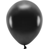 100x Milieuvriendelijke ballonnen zwart 26 cm voor lucht of helium   -