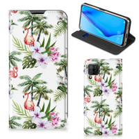 Huawei P40 Lite Hoesje maken Flamingo Palms