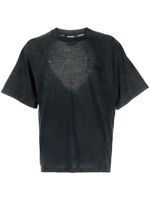 DSQUARED2 t-shirt en coton à effet usé - Noir - thumbnail