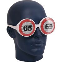 Verkeersbord bril 65 jaar   -
