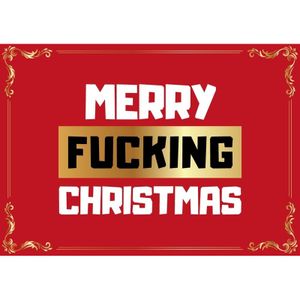 Merry Fucking Christmas kerstkaart/ansichtkaart/wenskaart