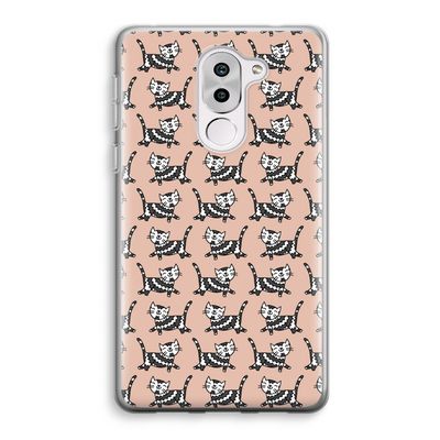 Zwarte poes: Honor 6X Transparant Hoesje