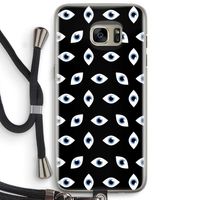 Eyes pattern: Samsung Galaxy S7 Edge Transparant Hoesje met koord