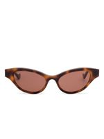 Gucci Eyewear lunettes de soleil à monture papillon - Marron - thumbnail