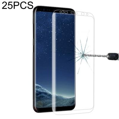 25 stuks volledig scherm gehard glas screen protector voor Galaxy S8/G9500 (transparant)