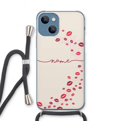Kusjes: iPhone 13 Transparant Hoesje met koord