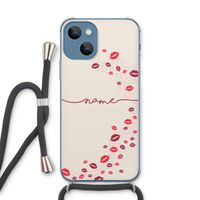 Kusjes: iPhone 13 Transparant Hoesje met koord