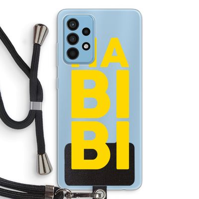 Habibi Blue: Samsung Galaxy A52 Transparant Hoesje met koord