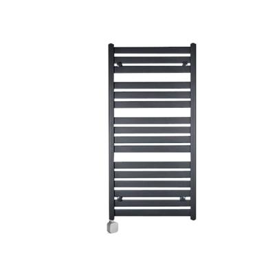 Electrische Wifi Radiator Sanicare HVP Carini Moda 120x60 cm Mat Zwart Met Thermostaat Zilver Linksonder