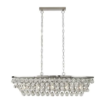 Searchlight Kristallen hanglampMichelle 131cm metaalgrijs - 9635-5CC