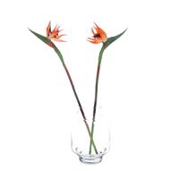 Kunstbloem Strelitzia/paradijsvogelplant? - 2x - 58 cm - losse steel - kunst zijdebloem