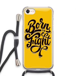 Born to Fight: iPhone 7 Transparant Hoesje met koord