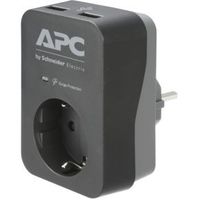 APC PME1WU2B-GR netstekker adapter Zwart, Grijs APC PME1WU2B-GR netstekker adapter Zwart, Grijs