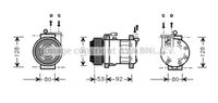 Ava Cooling Airco compressor ALAK009