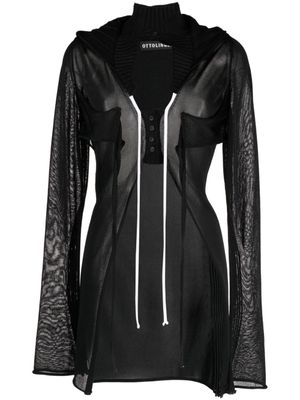 Ottolinger hoosie ouvert en maille à découpes - Noir