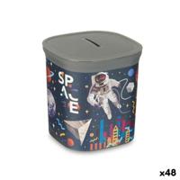 Spaarpot Pincello Plastic Ruimtevaarder 9 x 10,2 x 9 cm Multicolour (48 Stuks)
