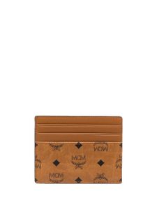 MCM mini porte-cartes à imprimé monogrammé - Marron