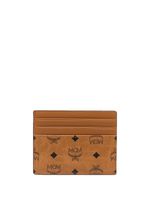 MCM mini porte-cartes à imprimé monogrammé - Marron