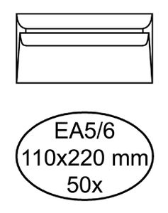 Envelop Quantore bank EA5/6 110x220mm zelfklevend wit 50stuk