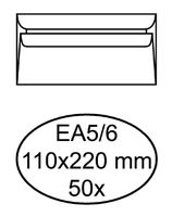 Envelop Quantore bank EA5/6 110x220mm zelfklevend wit 50stuk