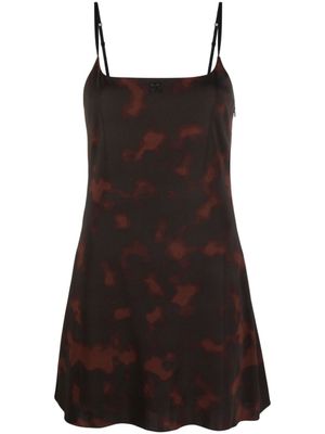 Courrèges robe courte à effet écaille de tortue - Marron