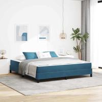 Boxspringbed met matras Donkerblauw 180 x 200 cm Fluweel