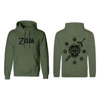 The Legend of Zelda Hooded Sweater Logo And Shield Size S - thumbnail