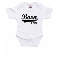 Born in 2022 cadeau baby rompertje wit babys