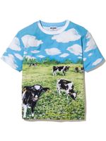 Moschino Kids t-shirt à imprimé graphique - Bleu