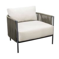 Umi lounge chair alu dark grey/rope green - thumbnail