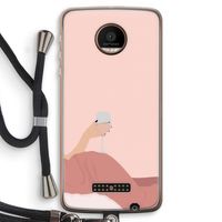 Wine: Motorola Moto Z Force Transparant Hoesje met koord