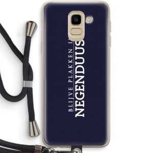 Blijve plakken in Negenduust: Samsung Galaxy J6 (2018) Transparant Hoesje met koord