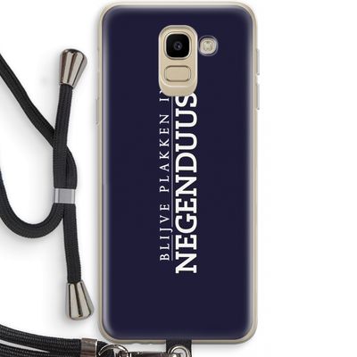Blijve plakken in Negenduust: Samsung Galaxy J6 (2018) Transparant Hoesje met koord