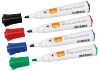 Nobo Glide whiteboardmarker, ronde punt, pak van 10 stuks, geassorteerde kleuren