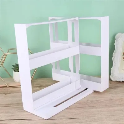TurnEasy 2-Laags Draaibaar Kruidenrek - Multifunctioneel Organizer Rek voor Keuken & Badkamer