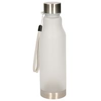 Waterfles/drinkfles/sportfles - transparant - kunststof/rvs - 600 ml